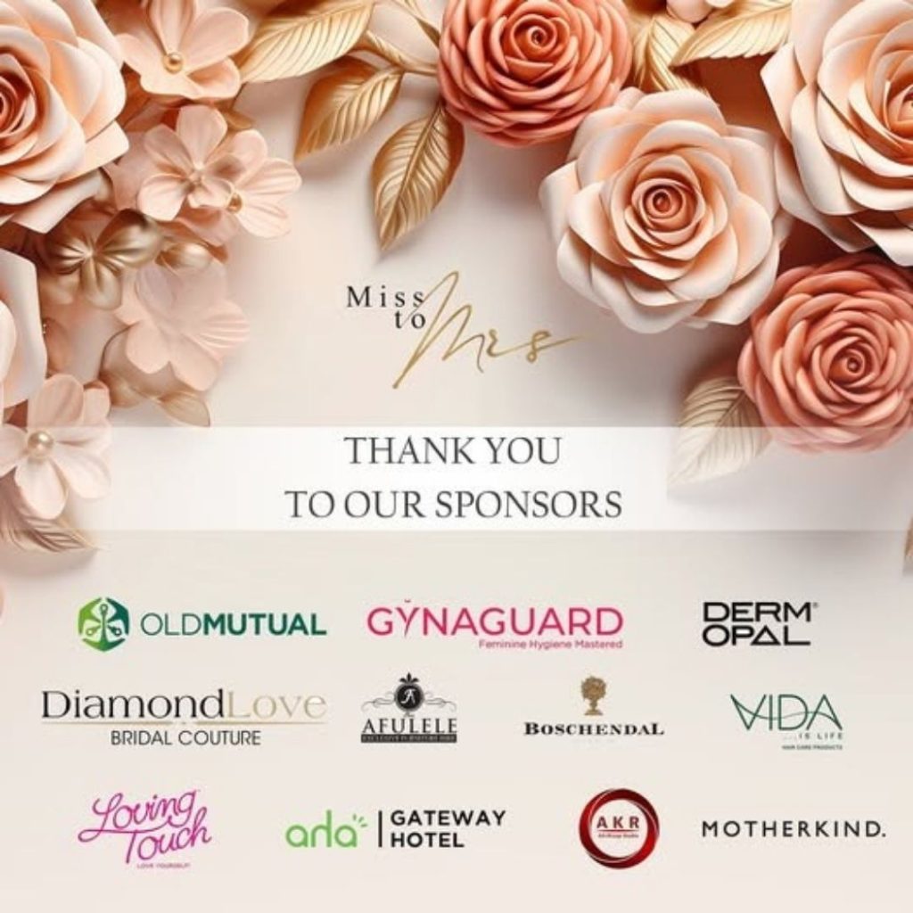 Miss to Mrs Cape Town event sponsors