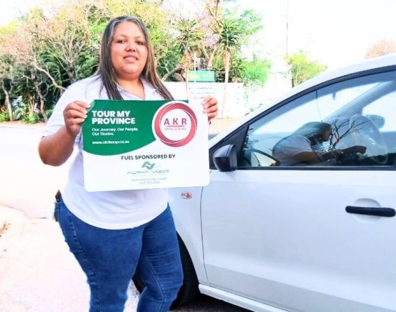 Shani Pietersen of the Afrikaap Radio Management team, in Riversdale