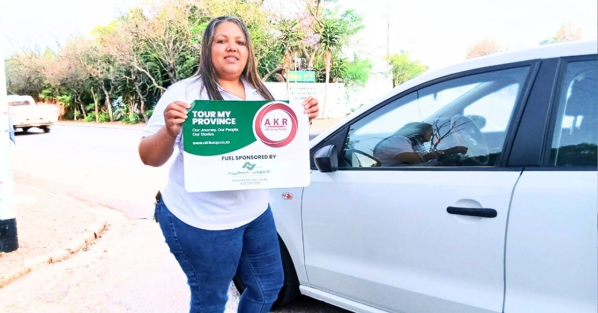 Shani Pietersen of the Afrikaap Radio Management team, in Riversdale